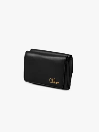Mini Chloé Iconic tri-fold in pelle lucida Mini Chloé Iconic tri-fold in pelle lucida