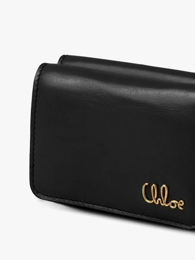 Mini Chloé Iconic tri-fold in pelle lucida Mini Chloé Iconic tri-fold in pelle lucida