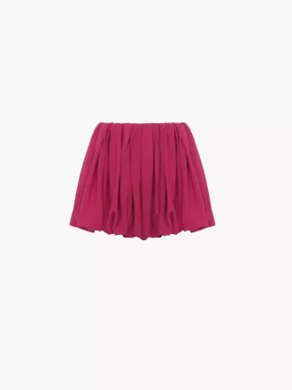 Mini shorts a campana in charmeuse di seta Mini shorts a campana in charmeuse di seta