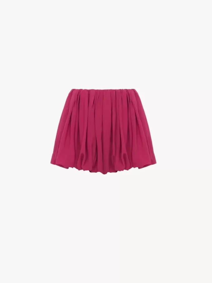 Mini shorts a campana in charmeuse di seta Mini shorts a campana in charmeuse di seta