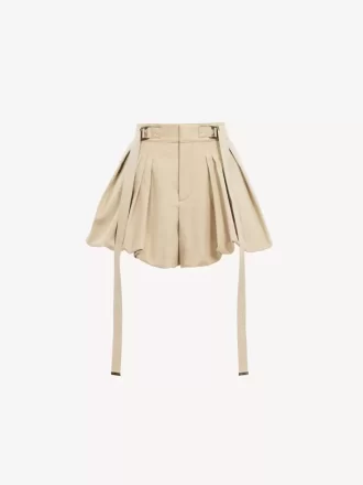Mini shorts a palloncino in gabardine di cotone Mini shorts a palloncino in gabardine di cotone