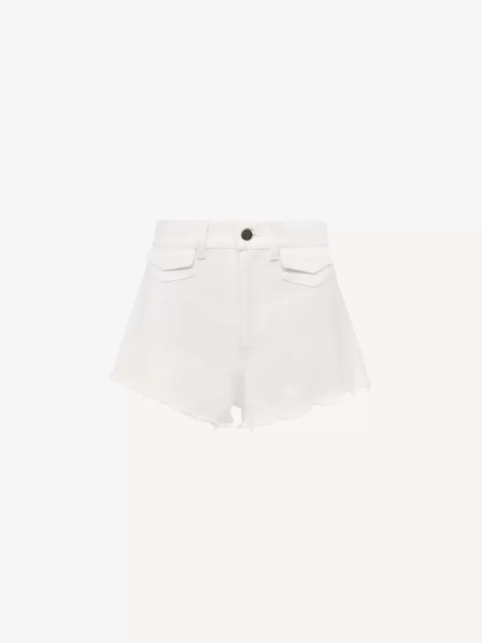 Mini shorts a vita alta in denim Mini shorts a vita alta in denim
