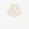 Mini shorts a vita alta in tela di cotone Mini shorts a vita alta in tela di cotone