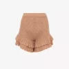 Mini shorts arricciati in maglia all’uncinetto Mini shorts arricciati in maglia all’uncinetto