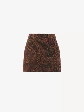 Minigonna dritta in jacquard arazzo Minigonna dritta in jacquard arazzo