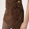 Minigonna dritta in jacquard arazzo Minigonna dritta in jacquard arazzo
