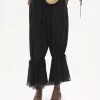 Pantaloni corti fluidi in charmeuse di seta e pizzo Pantaloni corti fluidi in charmeuse di seta e pizzo