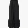 Pantaloni fluidi a gamba larga in crêpe de chine Pantaloni fluidi a gamba larga in crêpe de chine