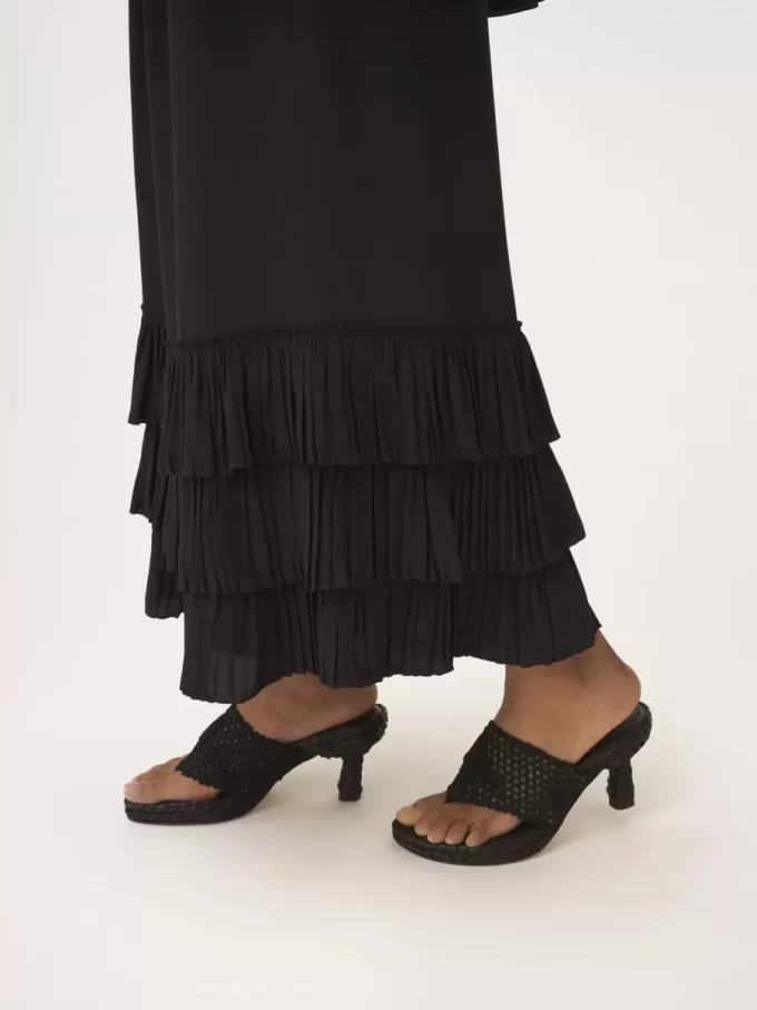 Pantaloni fluidi a gamba larga in crêpe de chine Pantaloni fluidi a gamba larga in crêpe de chine