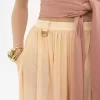 Pantaloni fluidi con pieghe in charmeuse di seta Pantaloni fluidi con pieghe in charmeuse di seta