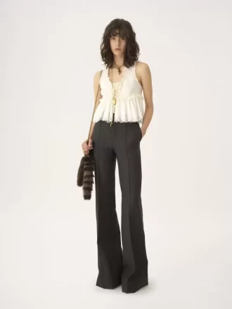 Pantaloni sartoriali bootcut in lana Pantaloni sartoriali bootcut in lana