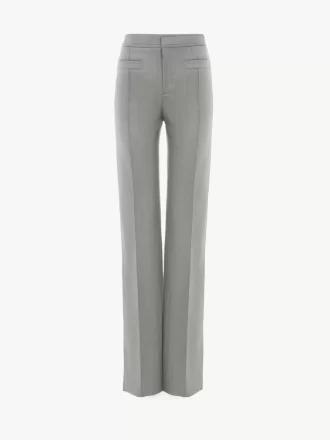 Pantaloni sartoriali in lana chiné