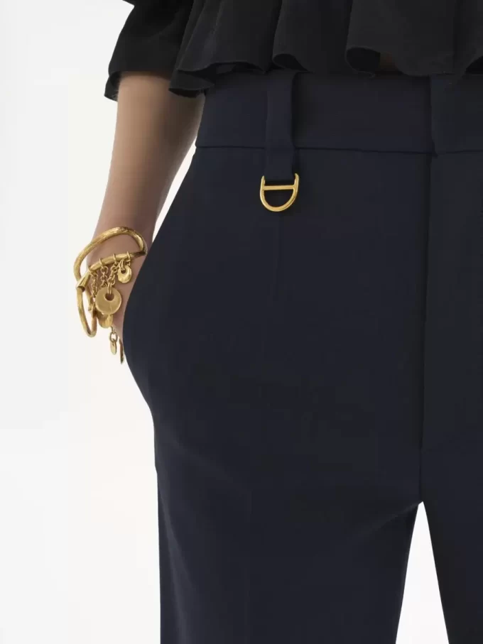 Pantaloni sartoriali maschili in lana elasticizzata Pantaloni sartoriali maschili in lana elasticizzata