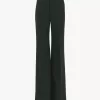Pantaloni sartoriali svasati in crêpe di lana Pantaloni sartoriali svasati in crêpe di lana