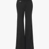 Pantaloni sartoriali svasati in gabardine di lana Pantaloni sartoriali svasati in gabardine di lana