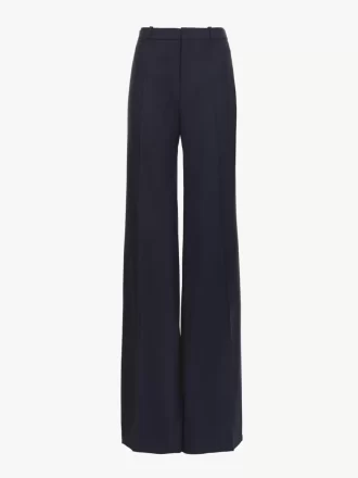 Pantaloni sartoriali svasati in lana elasticizzata Pantaloni sartoriali svasati in lana elasticizzata