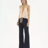Pantaloni sartoriali svasati in lana elasticizzata Pantaloni sartoriali svasati in lana elasticizzata