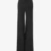 Pantaloni svasati a vita alta in lana grain de poudre Pantaloni svasati a vita alta in lana grain de poudre