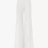 Pantaloni svasati a vita alta in tela di cotone Pantaloni svasati a vita alta in tela di cotone
