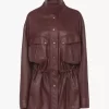 Parka a collo alto in pelle Parka a collo alto in pelle
