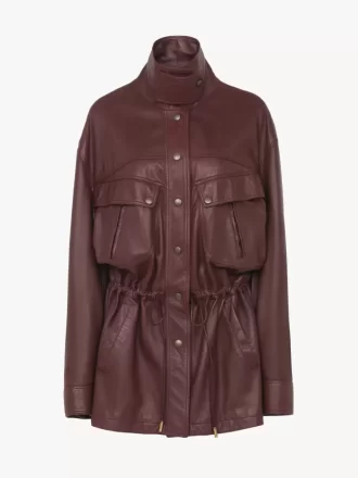 Parka a collo alto in pelle Parka a collo alto in pelle
