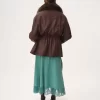 Parka a collo alto in pelle Parka a collo alto in pelle
