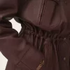 Parka a collo alto in pelle Parka a collo alto in pelle