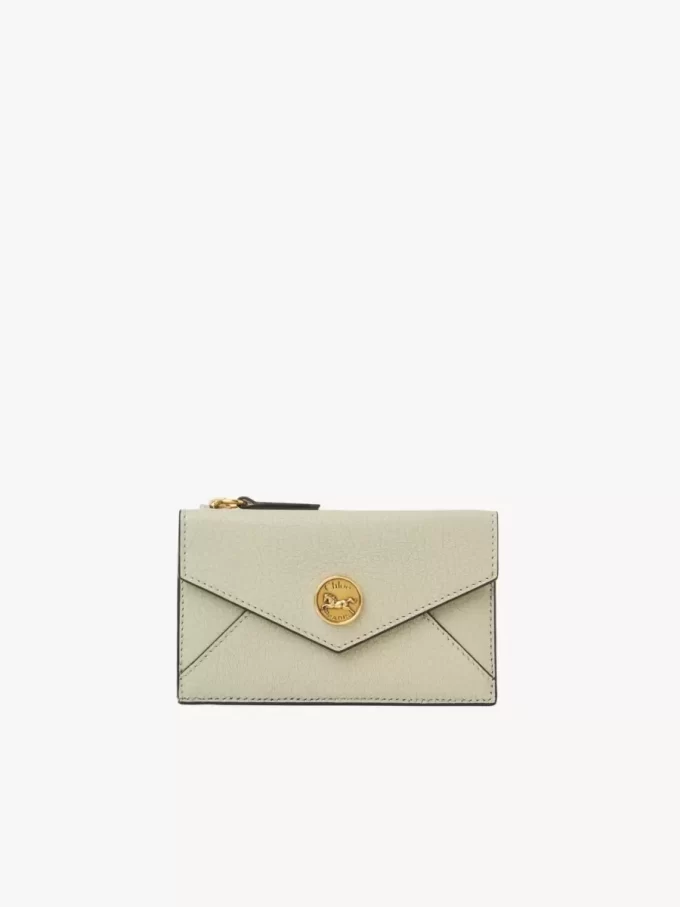 Piccola borsa a busta con scomparti per carte in pelle martellata Piccola borsa a busta con scomparti per carte in pelle martellata