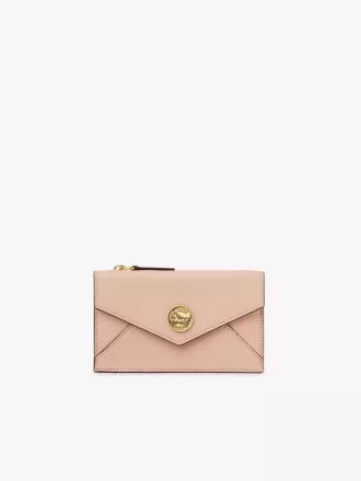 Piccola borsa a busta con scomparti per carte in pelle martellata Piccola borsa a busta con scomparti per carte in pelle martellata