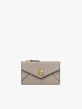 Piccola borsa a busta con scomparti per carte in pelle martellata Piccola borsa a busta con scomparti per carte in pelle martellata