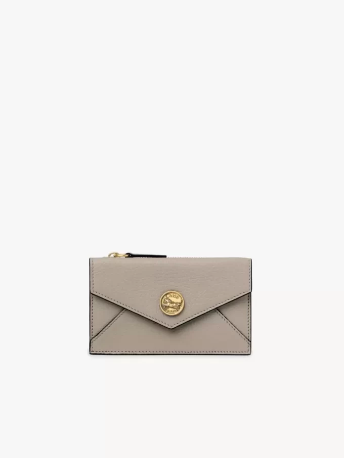 Piccola borsa a busta con scomparti per carte in pelle martellata Piccola borsa a busta con scomparti per carte in pelle martellata