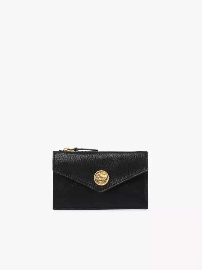 Piccola borsa a busta con scomparti per carte in pelle martellata Piccola borsa a busta con scomparti per carte in pelle martellata