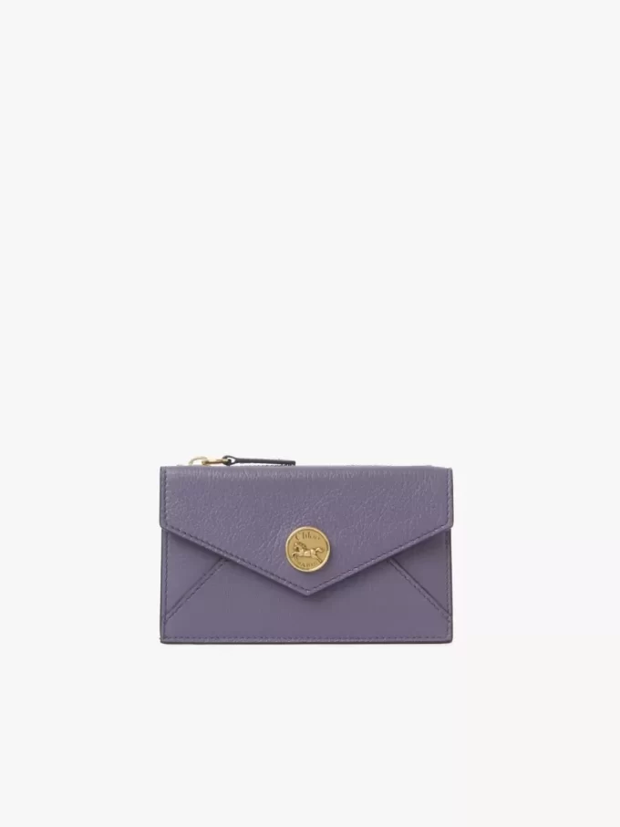 Piccola borsa a busta con scomparti per carte in pelle martellata Piccola borsa a busta con scomparti per carte in pelle martellata