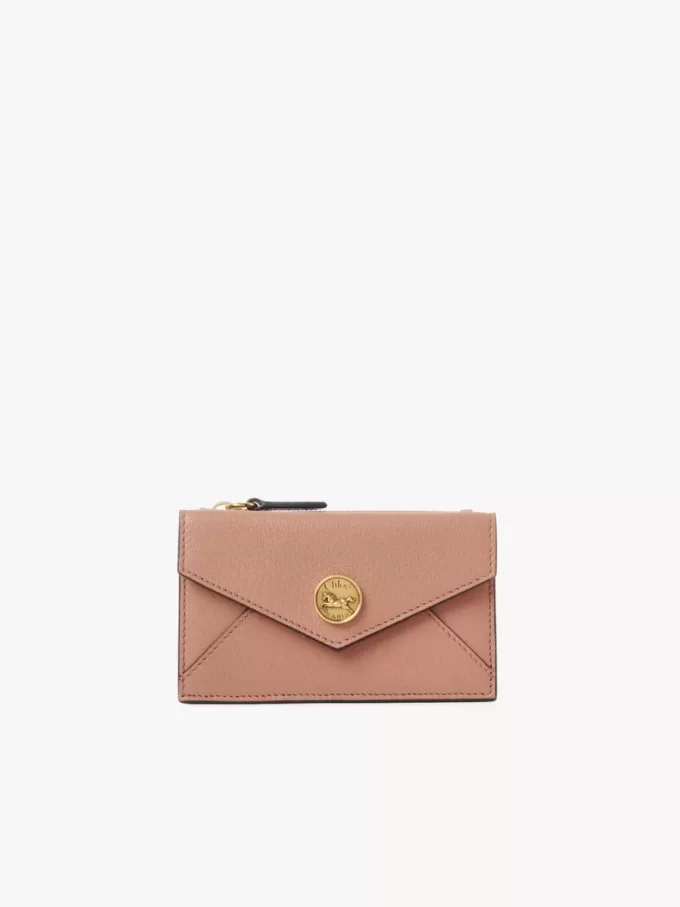 Piccola borsa a busta con scomparti per carte in pelle martellata Piccola borsa a busta con scomparti per carte in pelle martellata