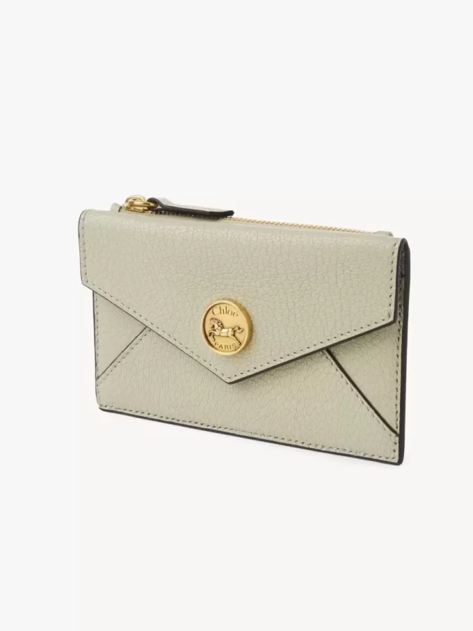 Piccola borsa a busta con scomparti per carte in pelle martellata Piccola borsa a busta con scomparti per carte in pelle martellata