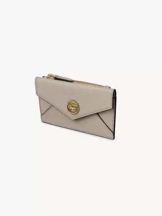 Piccola borsa a busta con scomparti per carte in pelle martellata Piccola borsa a busta con scomparti per carte in pelle martellata