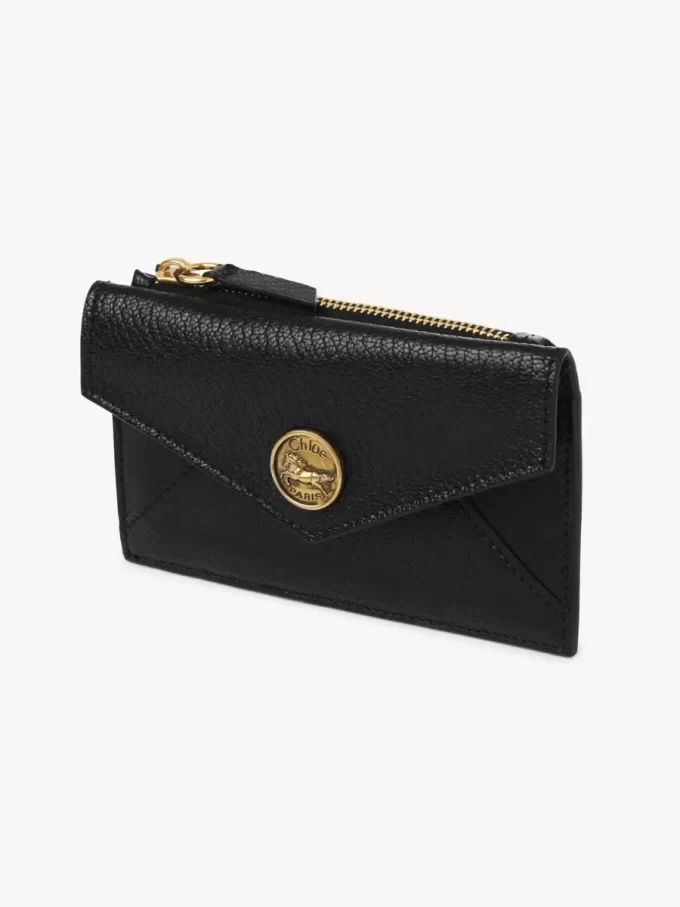 Piccola borsa a busta con scomparti per carte in pelle martellata Piccola borsa a busta con scomparti per carte in pelle martellata