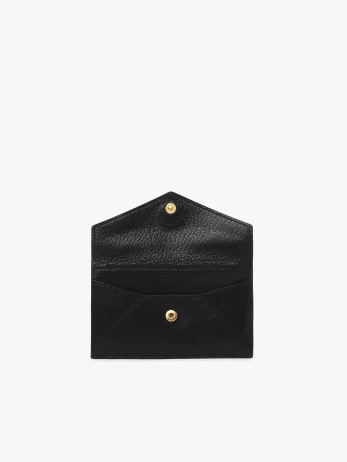 Piccola borsa a busta con scomparti per carte in pelle martellata Piccola borsa a busta con scomparti per carte in pelle martellata