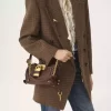 Piccola borsa a catena Paddington in pelle martellata Piccola borsa a catena Paddington in pelle martellata