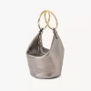Piccola borsa a mano Bracelet in pelle metallizzata Piccola borsa a mano Bracelet in pelle metallizzata