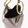 Piccola borsa a mano Bracelet in pelle metallizzata Piccola borsa a mano Bracelet in pelle metallizzata
