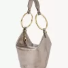 Piccola borsa a mano Bracelet in pelle metallizzata Piccola borsa a mano Bracelet in pelle metallizzata