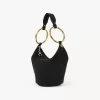 Piccola borsa a mano Bracelet in pelle scamosciata
