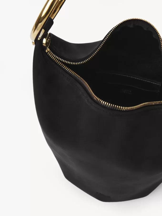 Piccola borsa a mano Bracelet in pelle scamosciata