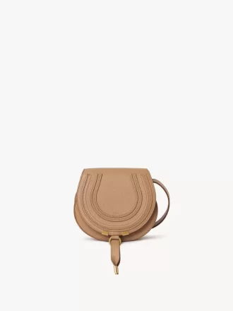 Piccola borsa a sella Marcie in pelle granata