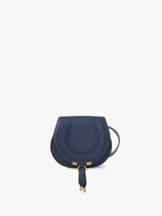 Piccola borsa a sella Marcie in pelle granata