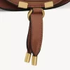Piccola borsa a sella Marcie in pelle granata Piccola borsa a sella Marcie in pelle granata