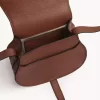 Piccola borsa a sella Marcie in pelle granata Piccola borsa a sella Marcie in pelle granata