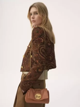 Piccola borsa a tracolla Chloé Heritage in pelle martellata