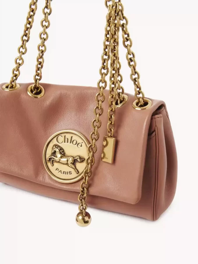Piccola borsa a tracolla Chloé Heritage in pelle martellata Piccola borsa a tracolla Chloé Heritage in pelle martellata